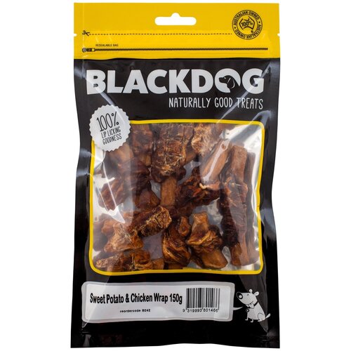 Blackdog Sweet Potato Chicken Wrap Natural Dog Treats 150g