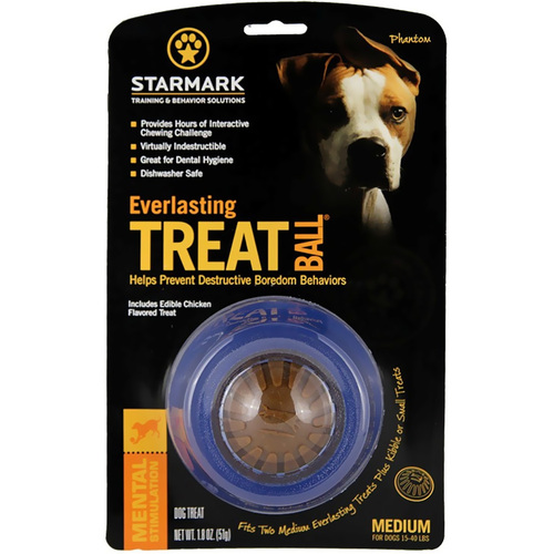 Starmark Everlasting Treat Ball Dog Chew Toy Medium