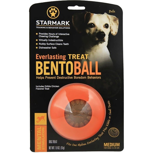 Starmark Everlasting Treat Bento Ball Dog Chew Toy Medium