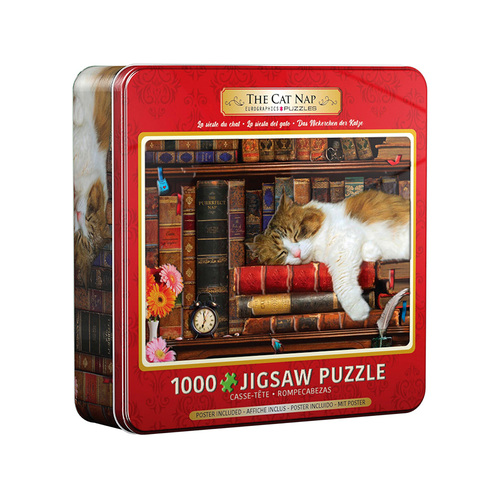 Eurographics Cat Nap Jigsaw Puzzle in Tin 1000 Pieces (EUR05545)