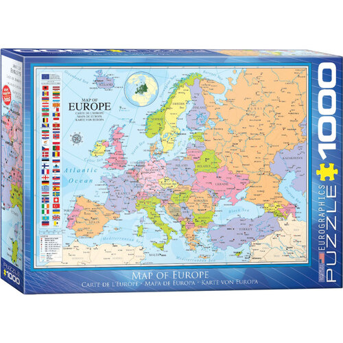 Eurographics Map of Europe Jigsaw Puzzle 1000 Pieces (EUR60789)