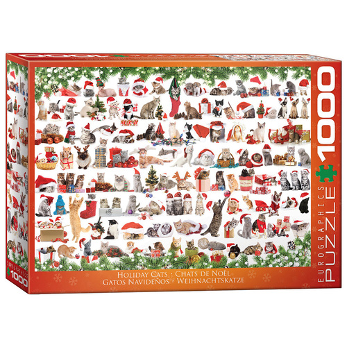 Eurographics Holiday Cats Jigsaw Puzzle 1000 Pieces (EUR60940)