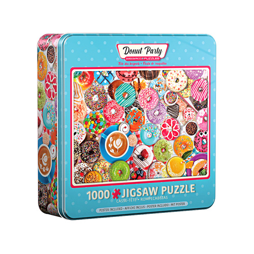 Eurographics Donut Party Jigsaw Puzzle in Tin 1000 Pieces (EUR65602)