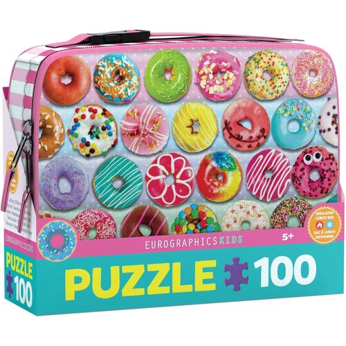 Eurographics Kids Donuts Lunch Bag Jigsaw Puzzle 100 Pieces (EUR65825)