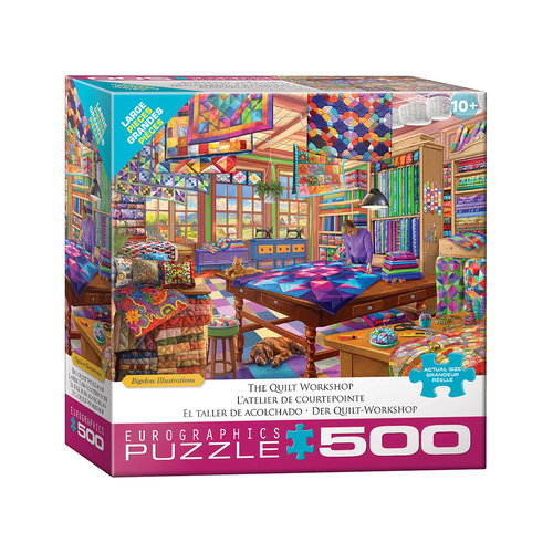 Eurographics The Quilt Workshop Jigsaw Puzzle Large 500 Pieces (EUR65859)