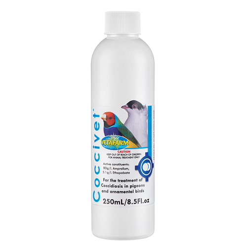 Vetafarm Coccivet Coccidiosis Treatment for Pet Birds 250ml 