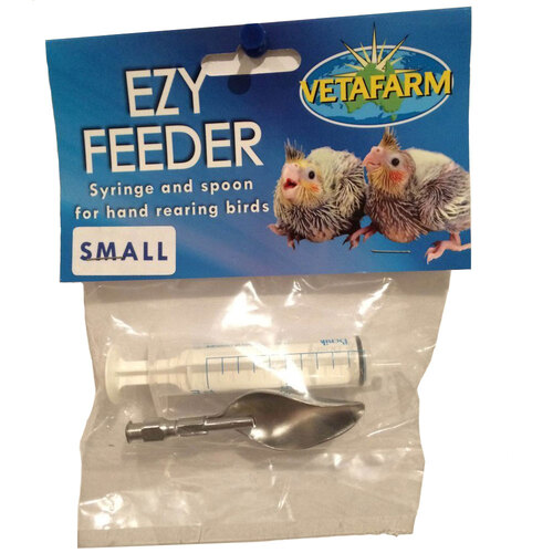 Vetafarm Stainless Ezy Measured Feeder with Syringe & Spoon for Birds Small 