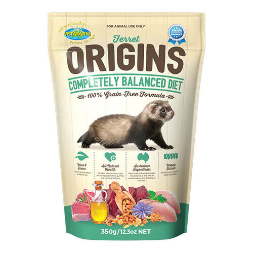 Vetafarm Origins Grain Free Pet Ferret Diet Food 350g 