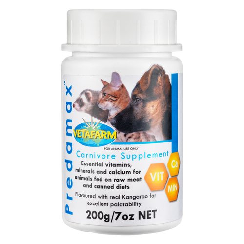 Vetafarm Predamax Calcium Vitamin & Mineral Supplement for Dogs & Cats 200g 