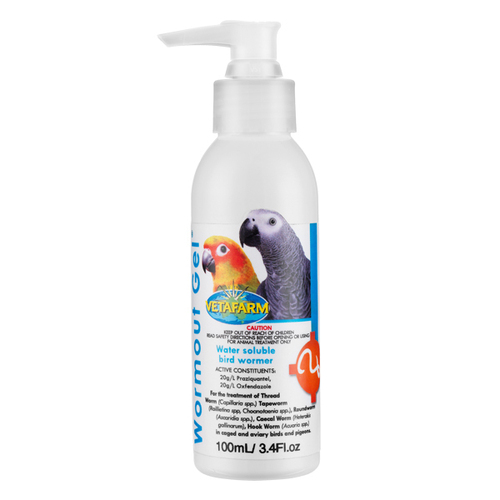 Vetafarm Wormout Gel All Wormer for Birds & Pigeon 100ml 