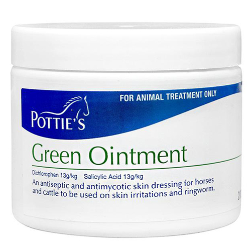 Potties Green Antispetic Cattle & Horses Skin Dressing Ointment 200g