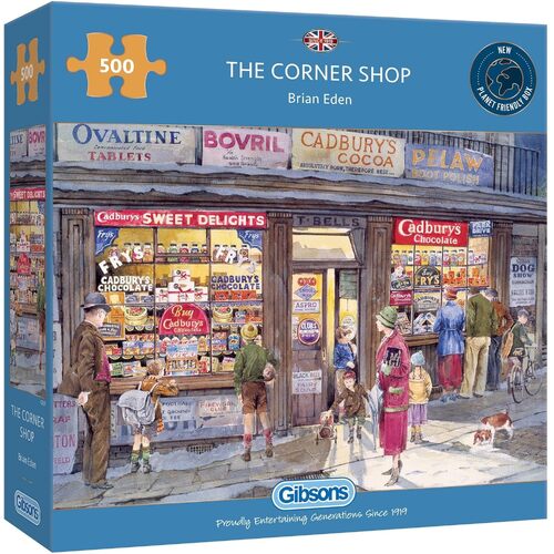 Gibsons The Corner Shop by Brian Eden Jigsaw Puzzle 500 Pieces (GIB008579)