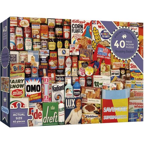 Gibsons Piecing Together Shopping Basket Jigsaw Puzzle 40 Pieces (GIB022575)