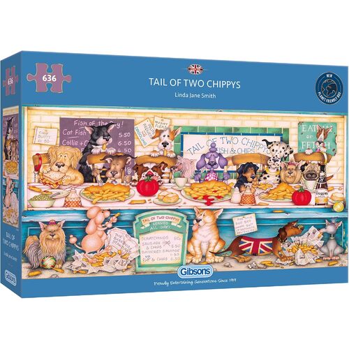 Gibsons Tail of Two Chippys Jigsaw Puzzle 636 Pieces (GIB040555)