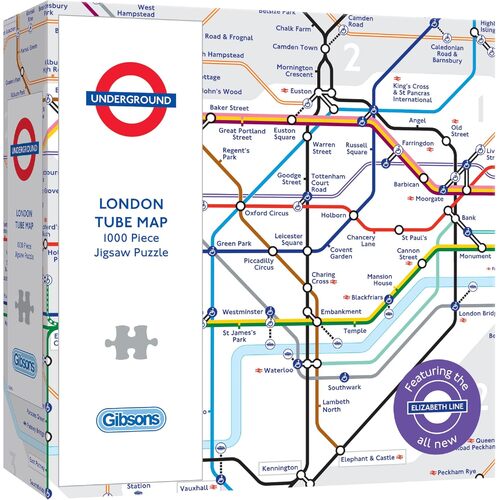 Gibsons London Tube Map Jigsaw Puzzle 1000 Pieces (GIB062960)