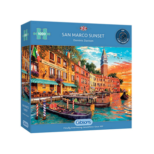 Gibsons San Marco Sunset by Dominic Davison Jigsaw Puzzle 1000pcs (GIB063479)