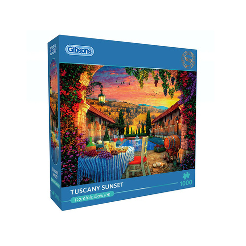 Gibsons Tuscany Sunset by Dominic Davison Jigsaw Puzzle 1000 Pieces (GIB063868)