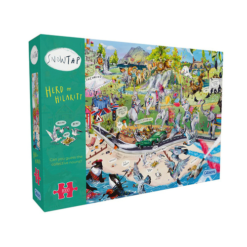 Gibsons Snowtap Herd of Hilarity Jigsaw Puzzle 1000 Pieces (GIB071382)