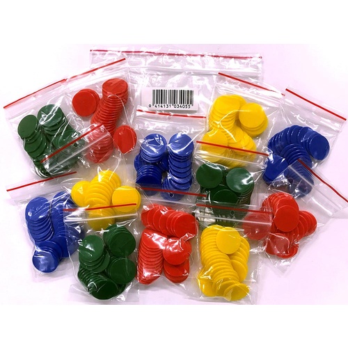 Plastic Counters 2mm 12 Bags x 30pcs (HOL034055)