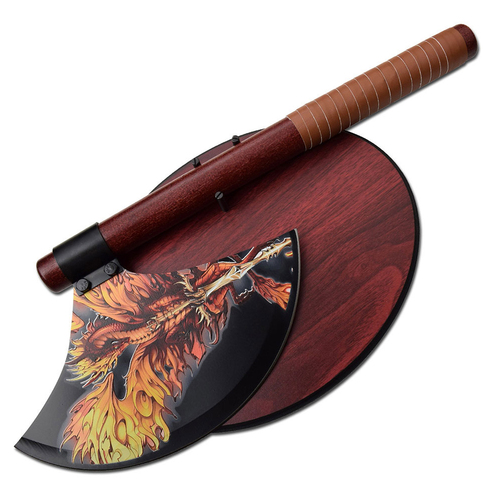 Fantasy Master Dark Wooden Handle Dragon Fantasy Axe 469mm (K-FMT-AXE001)