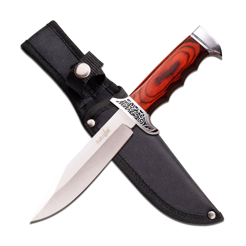 Survivor Wooden Handle Fixed Blade Knife 260mm (K-HK-783)