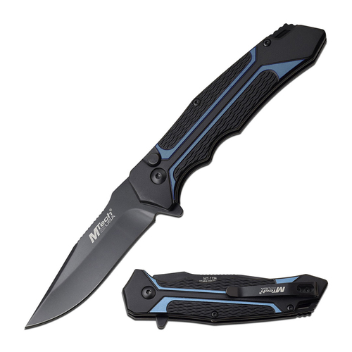 M-Tech USA Blue Ball Bearing Pocket Knife 120mm Closed Length (K-MT-1134BL)