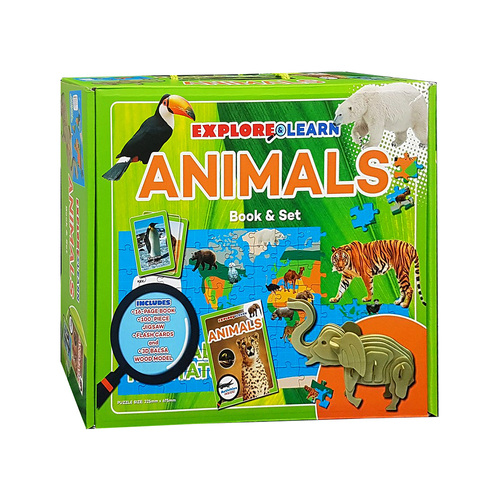 Lake Press Explore & Learn Animals Book & Set for Children (LAK222842)