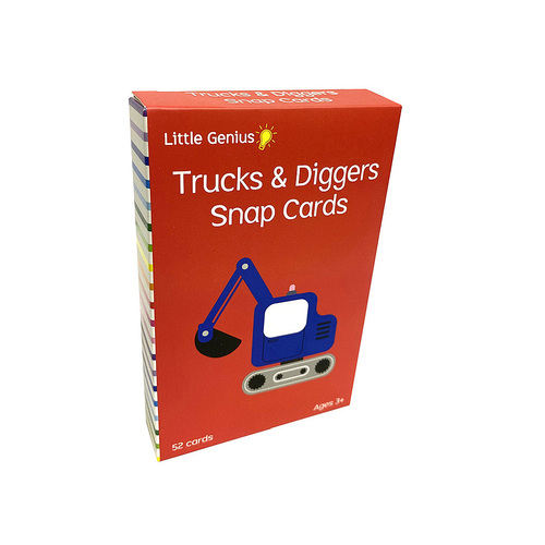 Lake Press Little Genius Trucks & Diggers Snap Cards for Ages 3+ (LAK225942)