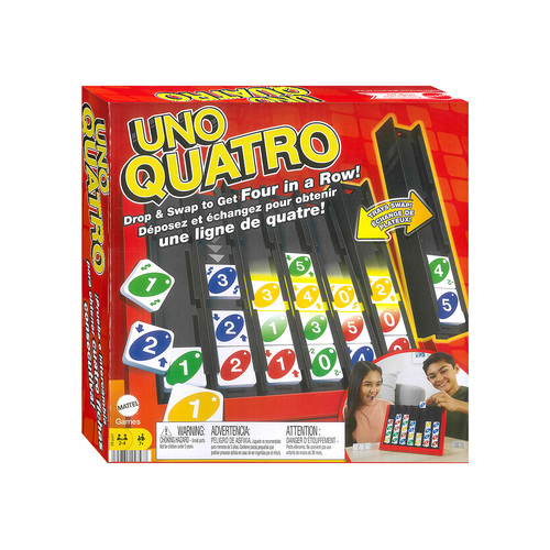 Mattel Uno Quatro Family Card Game 2-4 Players Ages 7+ (MAT157563)