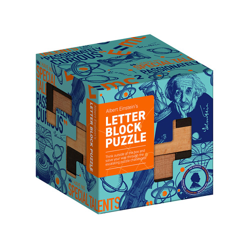 Professor Puzzle Albert Einsteins Letter Block Brain Teaser Puzzle (PRO245544)