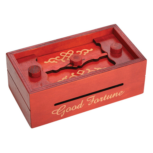 Philos Secret Box Good Fortune Plywood Brain Teaser Puzzle (PZ055261)