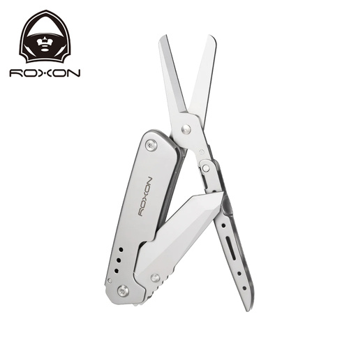 Roxon Folding Knife & Scissors Multi-Tool Stainless Steel Handle (R-S501)