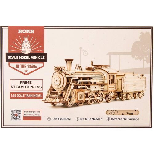 Robotime Classical Steam Express Train 3D Wooden Puzzle MC501 (ROB110586)