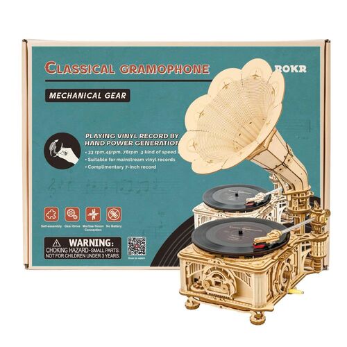 Rokr Classical Gramophone Mechanical Gear for Ages 3+ (ROB114720)