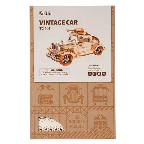 Robotime Rolife Vintage Car TG504 3D Wooden Puzzle Kit 164pcs (ROB115390)