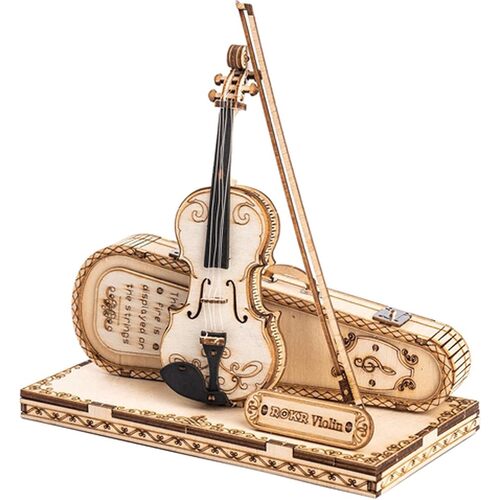 Rokr Classical Violin Capriccio Model 3D Wooden Puzzle (ROB117929)