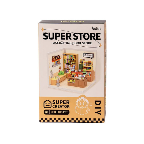 Robotime Rolife DIY Super Store Fascinating Book Store 3D Kit (ROB118643)