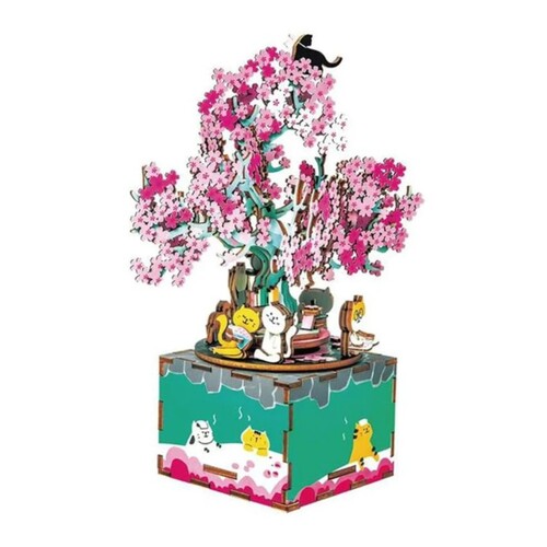 Robotime Cherry Blossom Tree AM409 Mechanical Music Box (ROB122510)