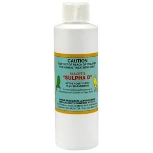 Inca Elliott Sulpha D Control Coccidiosis & Enteritis For Birds 125ml