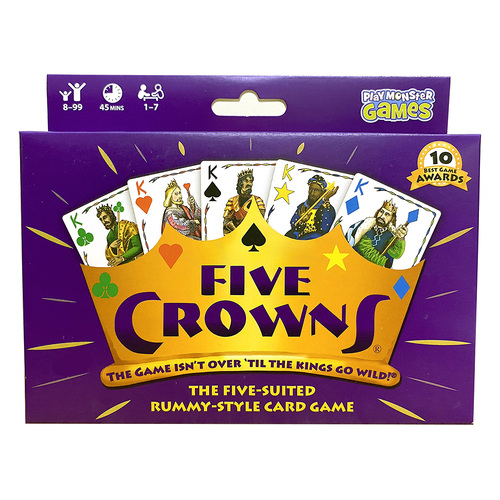 PlayMonster Five Crowns Card Game 1-7 Players Ages 8+ (SET04001)