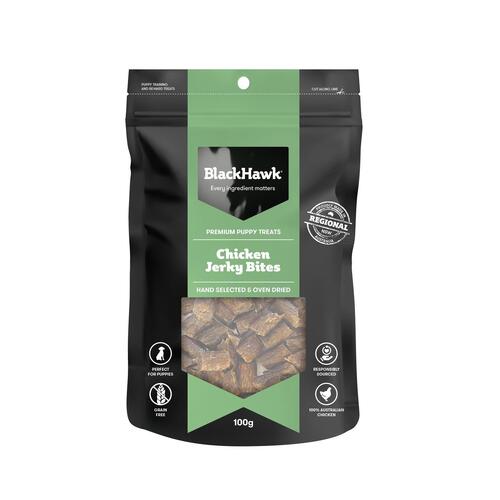 Black Hawk Puppy Chicken Jerky Bites Natural Dog Treats 100g