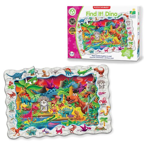 The Learning Journey Puzzle Doubles Find It Dino Jigsaw Puzzle 50pc (UGLJ719855)