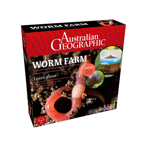 Australian Geographic Worm Farm Science Kit for Ages 6+ (UGTT043639)