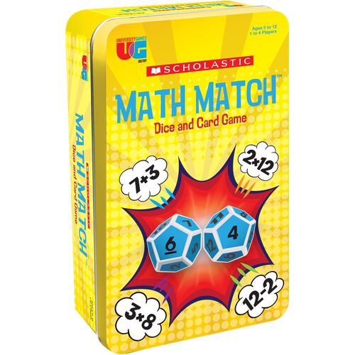 University Games Scholastic Math Match Dice & Card Game 1-4 Players (UNI00709)