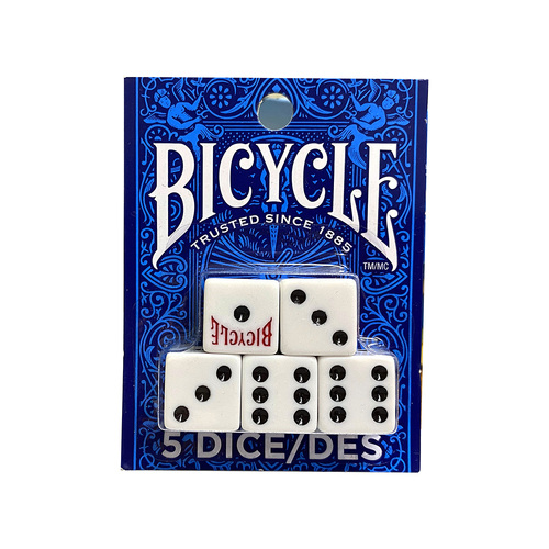 Bicycle 6-Sided Black-Dot Dice Blister Pack Set of 5 (USP001066)