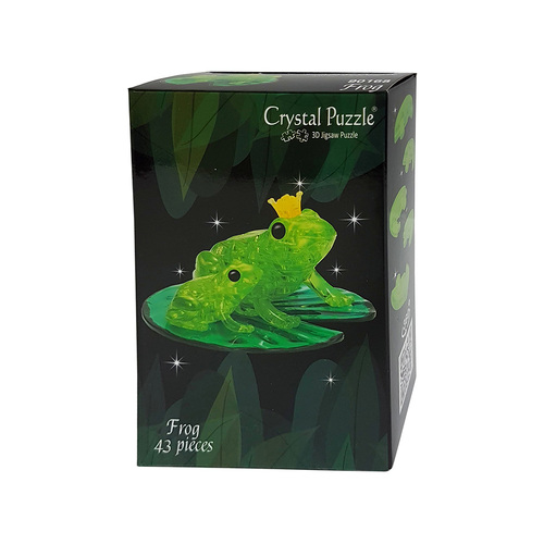 3D Frogs Miniature Model Crystal Jigsaw Puzzle Green 43 Pieces (VEN901686)