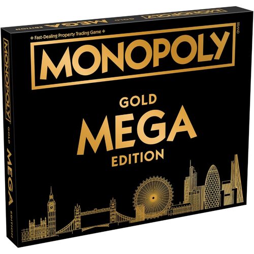 Monopoly Mega Gold Edition Property Trading Board Game (WMA007348)