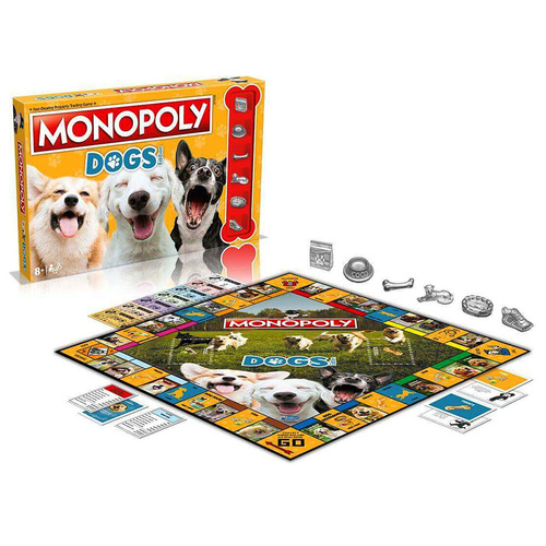 Monopoly Dogs Edition Board Game 2-6 Players Ages 8+ (WMA050265)