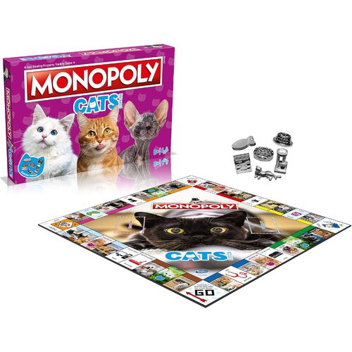 Monopoly Cats Edition Board Game 2-6 Players Ages 8+ (WMA051309)