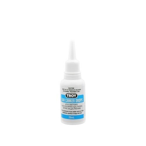 Troy Ear Infection Canker Mite Drops in Dogs 20ml Bottle 